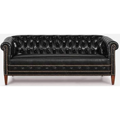 Jvmoebel Chesterfield Sofa Set Sofa Couch Upholstery 3+2+1 Seater Leather Sofa Set