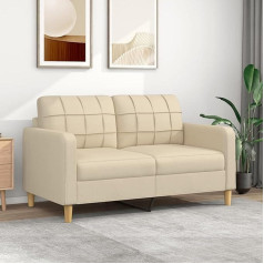 CIADAZ 2-Sitzer-Sofa Creme 140 cm Stoff, Sofas & Couches, Sofa Wohnzimmer, Sofa Für Jugendzimmer, Relaxsofa, Sofa Für Schlafzimmer, Polstersofa 359093