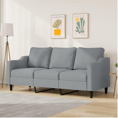 LAPOOH 3-Sitzer-Sofa Hellgrau 180 cm Stoff, Loungesofa, Sofas & Couches, Relaxsofa, Couch für Wohnzimmer, Couch Mit Schlaffunktion - 359367