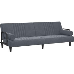 Tidyard Sofa Bed Guest Bed Couch Sofa Velvet Sofa Upholstered Bench Sofa Bed Upholstered Sofa Bed Folding Sofa Lounge Sofa Bench Living Room Sofa Lounge Couch Bed Couch Velvet Plywood Dark Grey