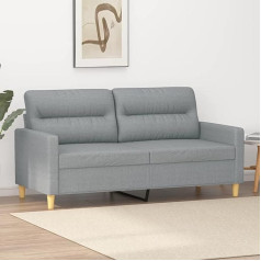 CIADAZ 2-Sitzer-Sofa Hellgrau 140 cm Stoff, Sofas & Couches, Sofa Wohnzimmer, Sofa Für Jugendzimmer, Relaxsofa, Sofa Für Schlafzimmer, Polstersofa 359235