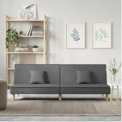 Uluyyuc Grindų sofa skaitymo kėdė sofa lova Sofa su miegojimo funkcija Sofa lova tamsiai pilkas audinysTinka svetainei, svečių kambariui, biurui