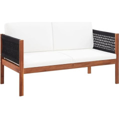 Whopbxgad Svetainės baldų komplektai, svetainės sofos komplektai, sofa lova, Gartensofa 2-Sitzer Massivholz Akaziemodular Sofa, modulinė sofa, lauko terasos baldai,