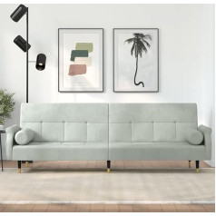 Lapooh Sofa lova, Sofa lova, Sofa lova, Svetainės sofa, Svetainės sofa, Svetainės sofa, Svetainės sofa, Sofa svečių kambarys su pagalve, Šviesiai pilkas aksomas