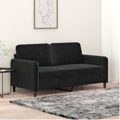 ZEYUAN 2-Sitzer-Sofa Schwarz 140 cm Samt, Loungesofa, Sofas & Couches, Relaxsofa, Couch für Wohnzimmer, Couch Mit Schlaffunktion - 359447