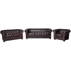 Jvmoebel Комплект кожаного дивана Chesterfield Sofa Set Sofa Couch Upholstery Seat Sofa Sets