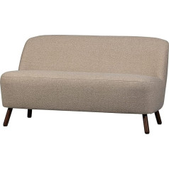 Woood Sara 1,5vietīgs dīvāns Sand - atpūtas dīvāns Loveseat Soliņš Austa auduma atpūtas dīvāns Dīvāns no koka kājām Dzīvojamā istaba 73 x 110 x 72 cm