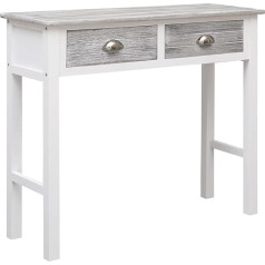 ADWOA Konsolentisch Grau 90×30×77 cm Holz Tische FüR Wohnzimmer Sofa Table