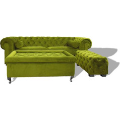 Jvmoebel Chesterfield Sofa pagalvėlė Dizaineris Sofos sofos komplektas Sofa SLIII Trijų vietų