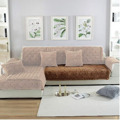 Huanzi Sofa Slipcovers L formas dīvāna pārvalks Stūra dīvāns mājdzīvniekiem Dīvāns Neslīdošs plats sānu līča dīvāna pārvalks Kafija 90 x 160 cm