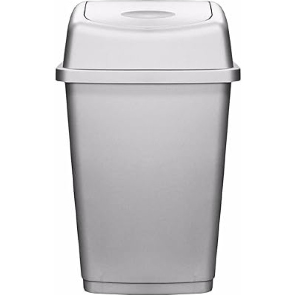 VTL ® 30 Litre Silver Plastic Swing Top Bin