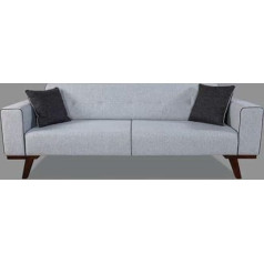 Jv Möbel Multifunktion Dreisitzer Sofa 3 Sitz Sofas Stoff Stil Textil Möbel Grau