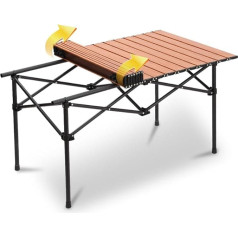 96/120/150 cm salokāms piknika galds Pārnēsājams kempinga galds no oglekļa tērauda alumīnija sakausējuma ar vieglu somu ēdiena gatavošanai brīvā dabā, pludmalē (krāsa: A, S: 120 * 57 * 50 cm)