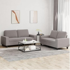 LAPOOH 2-TLG. sofos komplektas taupe audinys, poilsio sofa, sofos ir kušetės, poilsio sofa, svetainės sofa, sofa su miegojimo funkcija - 3201889