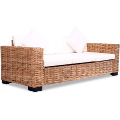 BaraSh 3 Seater Sofa Couch 2 Seater Sofa 3 Seater Comfortable Sofa Bed Sofa Bed Sofa Living Room Natural Rattan