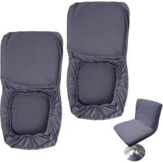 ‎Bstkey BSTKEY 2 gabali tumši pelēks bāra krēsls Slipcovers ar atzveltni Cover Stretch krēsls Cover īss grozāmo krēslu galda krēsls atzveltne Bāra krēsls krēsls krēsls