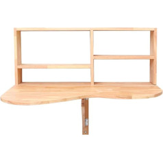 Folding Table Masīvkoka sienas piekaramais mājsaimniecības galds Sienas plaukta kombinācija Daudzfunkcionāls vienkāršs uzglabāšanas plaukts Sienas plaukts Guļamistabas galds ar grāmatu plauktu 900 x 500 mm