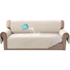 ‎Bellahills BellaHills Dīvāna pārvalks 100% ūdensnecaurlaidīgs dīvāna pārvalks 3 sēdvietu dīvāna pārklāji Triple Non-Slip Couch Covers 3 sēdvietu mazgājams dīvāna aizsargs ar elastīgu joslu bērniem/dzīvniekiem (dīvāns 178 cm, zilo