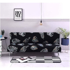 Ryoizen Dīvāna pārvalks bez roku balstiem Drukas dīvāna pārvalks Spandekss Stretch Armless Sofa Throw Sofa Cover Gulta Dīvāns Aizsargapvalks Aizsargapvalks Aizsargapvalks dīvānam Izvelkamā dīvāna vairogs, Rainforest