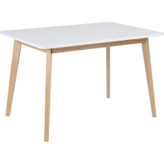 Ac Design Furniture Medina Dining Table W 120 x D 80 x H 75.5 cm MDF White