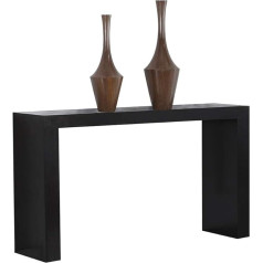 Oupai Vanity Table sānu galdi Masīvkoka melnā konsoles galds Datora grima galds Priekšnama skapis Izgriezts priekšmets dzīvojamās istabas priekšnama gaiteņiem 31 × 8 × 33 collas dzīvojamai istabai