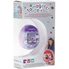 Bandai - Tamagotchi - Tamagotchi PIX - Purple Sky - Virtuālais elektroniskais mājdzīvnieks ar krāsainu displeju, skārienjūtīgām pogām, spēlēm un kameru - 42912