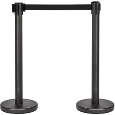 PINNERS Barrier Stand, Personal Control System, 3 Metres, Barrier Posts, 2 Pieces Barrier Posts, Extendable Barrier, 3 Metres