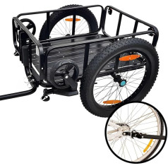 2-in-1 dviračių priekabos krovinių priekabos rankinis vežimėlis - 