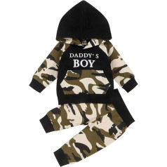 Verve Jelly 2 gabali Toddler Baby Boys apģērbu apģērbu apģērbi apģērbi burtu drukāšanas Hoodie jaka jaka jaka džemperis topi + kamuflāžas bikses Tracksuit apģērbu komplekts