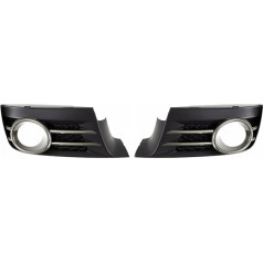 Nebelscheinwerferabdeckung, Seitenspoiler, Lufteinlass, Entlüftungshaube, Lampenfassung, Rahmen, kompatibel for Subaru Impreza WRX STi 2008-2010, 57731FG270, 57731FG280 (Krāsa : 1 kreisā un 1 labā)