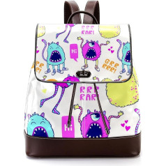 Monster Booo Personalizētas skolas somas Grāmatu somas pusaudžiem, daudzkrāsainas, 27x12.3x32cm, mugursomas mugursomas