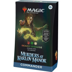 Magic: The Gathering - Murder in Karlov Manor Commander Deck - Hidden Threat (100 kāršu komplekts, kolekcionāra papildpakeete ar 2 kartēm un aksesuāriem)