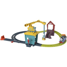 Fisher-Price HDY58 Thomas & Friends Remonta draugu vilciena un sliežu ceļa komplekts ar motorizēto Tomasa lokomotīvi, rotaļlieta pirmsskolas vecuma bērniem no 3 gadiem