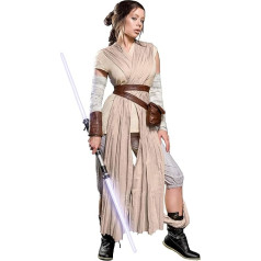 Mask Paradise Sieviešu kostīmu komplekts 8 gabali Star Wars Jedi Rey Complete Costume Set Hero Sieviešu karnevāls Fancy Dress 36-44