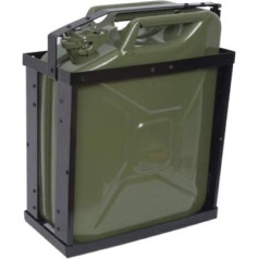 Asc - 20 Litre Green Jerry Can with Lockable Holder / Grille / Carrier - for Fuel Petrol Diesel etc. (20L 20Lt)