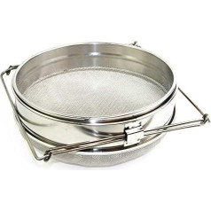 Goodland Bee Supply Ã'® Food Grade 304 Double Sieve Stainless Steel Bucket Top Honey Strainer, filtras medaus perdirbimui/išsiskyrimui ir filtrui Goodland Bee SupplyÃ'®