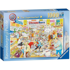 Ravensburger Best of British No. 15 - The supermarket, spēļu komplekts, puzle ar angļu valodas vārdiem, 1000 atsevišķas detaļas