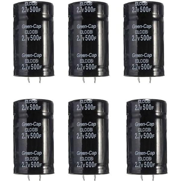 Kondensator-Kit 10 Stück 2,7 V 500 F 35 x 60 mm Kondensatoren Autokondensator Kondensator Superkondensator Durchgangsloch Allzweckkondensatoren Diodenschalter