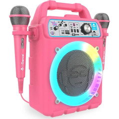 iDance K3v2 (PK) IMTHESTAR Bluetooth skaļrunis Karaoke + 2 mikrofoni + USB MP3 atskaņotājs + LED diodes