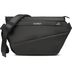 Cwatcun Camera Bag, Waterproof Small Camera Bags, SLR/DSLR Bag, PU Camera Bag Made of Unisex for SLR Cameras, Black, black, camera bags