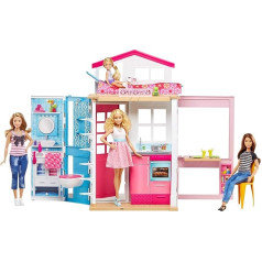 Barbie - 2 Tier Holiday House and Doll