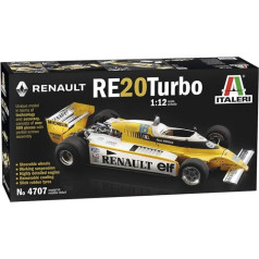 ITALERI 4707S - 1:12 Renault RE 20 Turbo, Celtniecības komplekts, Celtniecības stends, Amatniecība, Hobijs, Līmēšana, Plastmasas komplekts