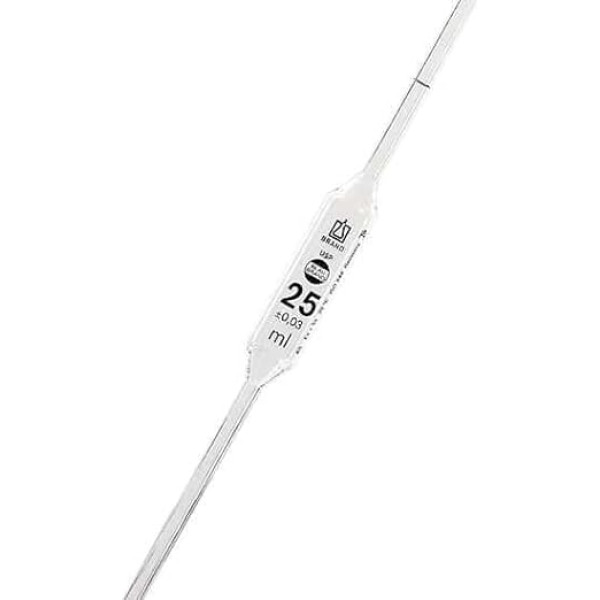 BrandTech 30601 BLAUBRAND® Birnenpipette, Glas, Klasse A, 0,5 ml; 12 Stück