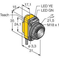 3069209 - QS18EP6D, optisks sensors, atstarotājs