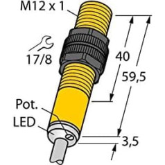 Turck Kapacitatīvs sensors BC3-S12-AP6X 2601200 bündig PNP, slīpums (Ø) 12mm