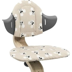 Stokke Nomi Mickey Mickey Signature Pattern spilvens - Mīkstai un vēl ērtākai sēdēšanai Nomi krēslā un bērnu krēslā - Viegli piestiprināms un noņemams - No 6 mēnešiem - Var mazgāt veļasmašīnā