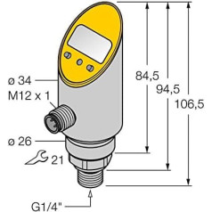 6833451-PS001R-304-2UPN8X-H1141,Drucksensor m. 2 Transistorschaltausg. pnp/npnn