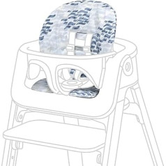 Stokke Steps bērnu spilvenu komplekts - Waves Blue - ērts papildaprīkojums Stokke Steps bērnu komplektam - mīksts, viegli tīrāms, ūdensizturīgs materiāls - mazgājams veļasmašīnā - kokvilna