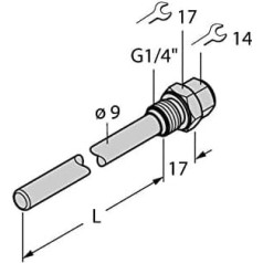 9910762 - THW-6-G1/4-A4-L100, Temperaturerfassung Zubehör Schutzrohr