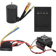 Bezkontaktu motora 60A ESC dzesētāja programmēšanas kartes Combo, 3650 3600KV bezkontaktu motora 60A ESC programmēšanas kartes dzesētāja Combo komplekts 1/8 1/10 RC automašīnai